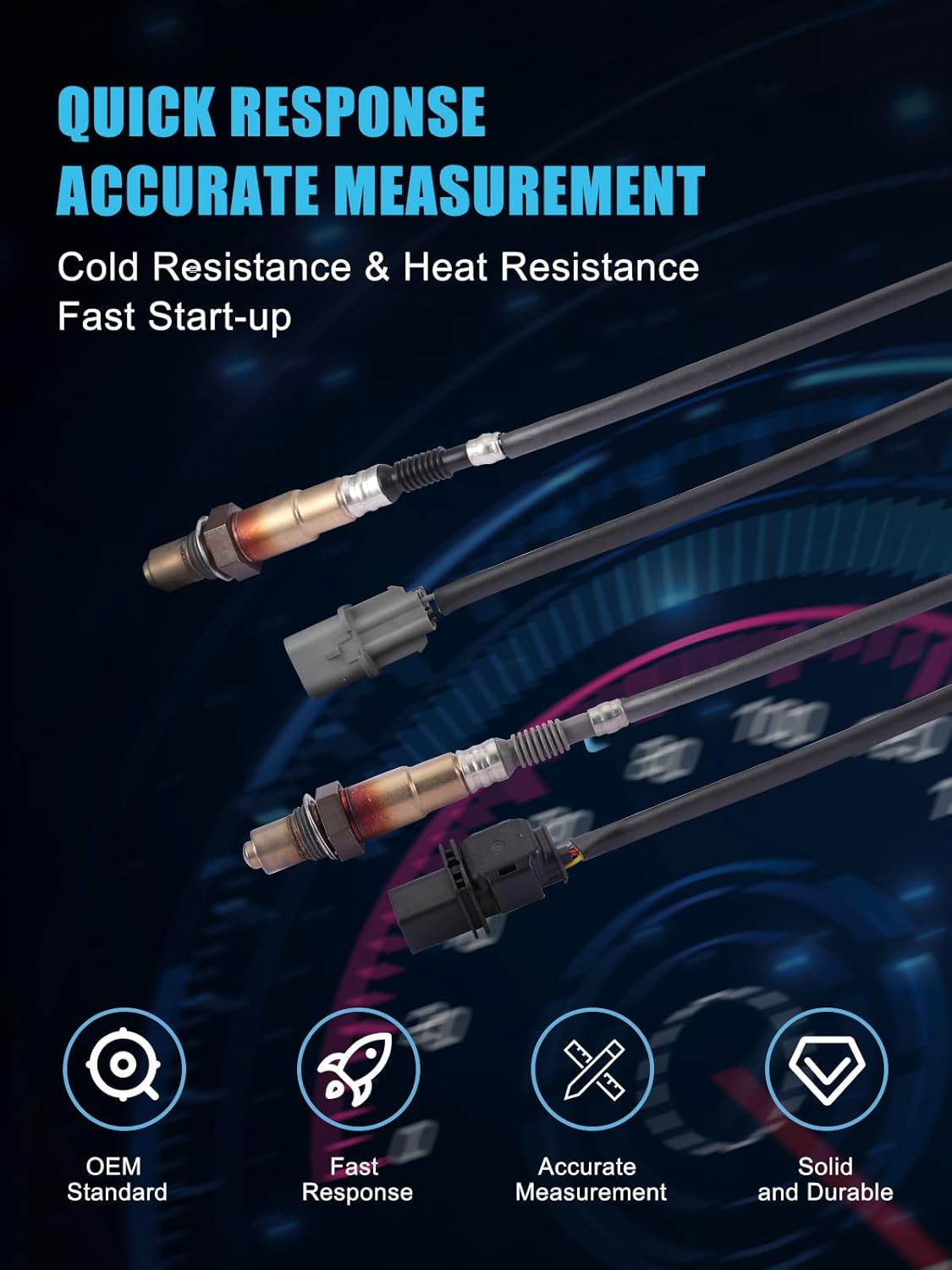 234-5055 234-4568 Upstream Downstream Air Fuel Ratio O2 Oxygen Sensor 234-5055 234-4568 for Kia Rio 2012-2018 Soul 2012-2018 for Hyundai Accent Veloster 2012-2017, 39210-03060 392102B110
