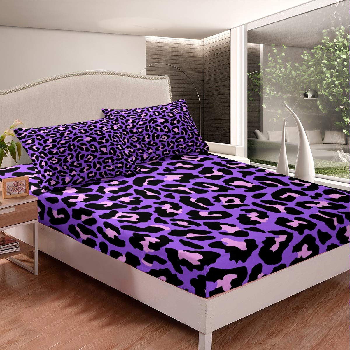Set Lenzuola Leopardo E Ghepardo - Biancheria Da Letto In Microfibra Animalier - Foto 5