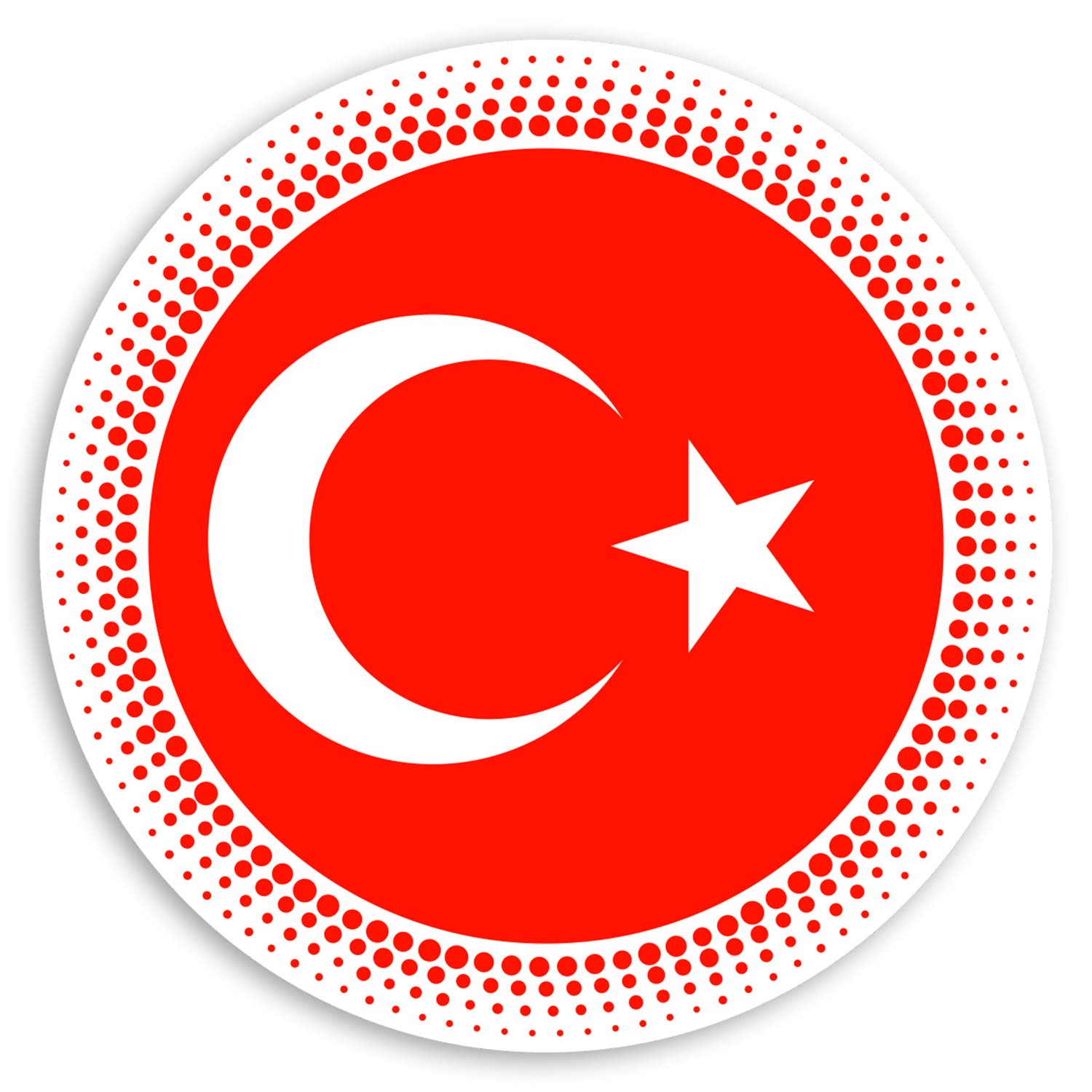 2 x 10cm Turkey Flag Vinyl Stickers - Turkish Fun Travel Luggage Sticker #30739 (10cm Wide)