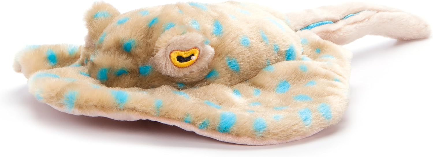 The Petting Zoo Blue-Spotted Stingray Stuffed Animal Plushie, Gifts for Kids, Earth Keeperz Sealife Animals, Zoologee Blue-Spotted Stingray Plush Toy, 22 inches
