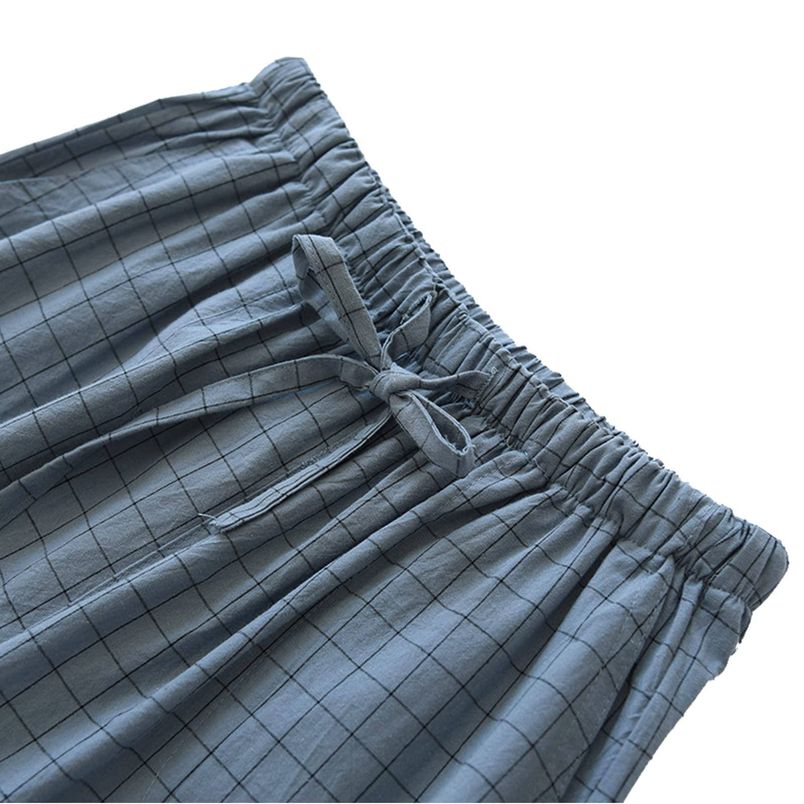 STMAHER Pantalon de pyjama léger en coton pour homme avec poche