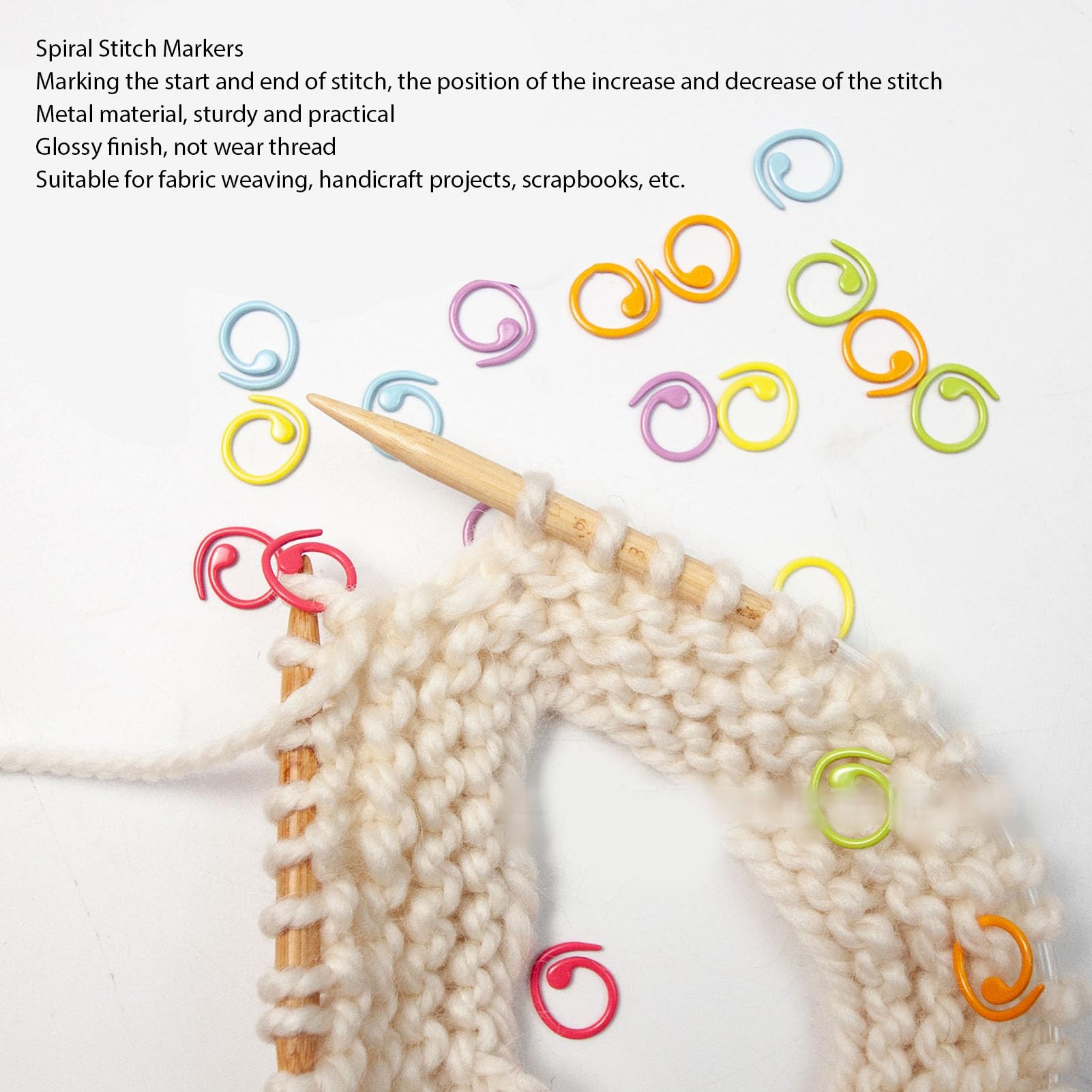 Lot De 50 Marqueurs De Mailles En Métal En Spirale, Crochets De Verrouillage Multifonctionnels Pour Projets De Tricot Et De Scrapbooking Violet 94987342