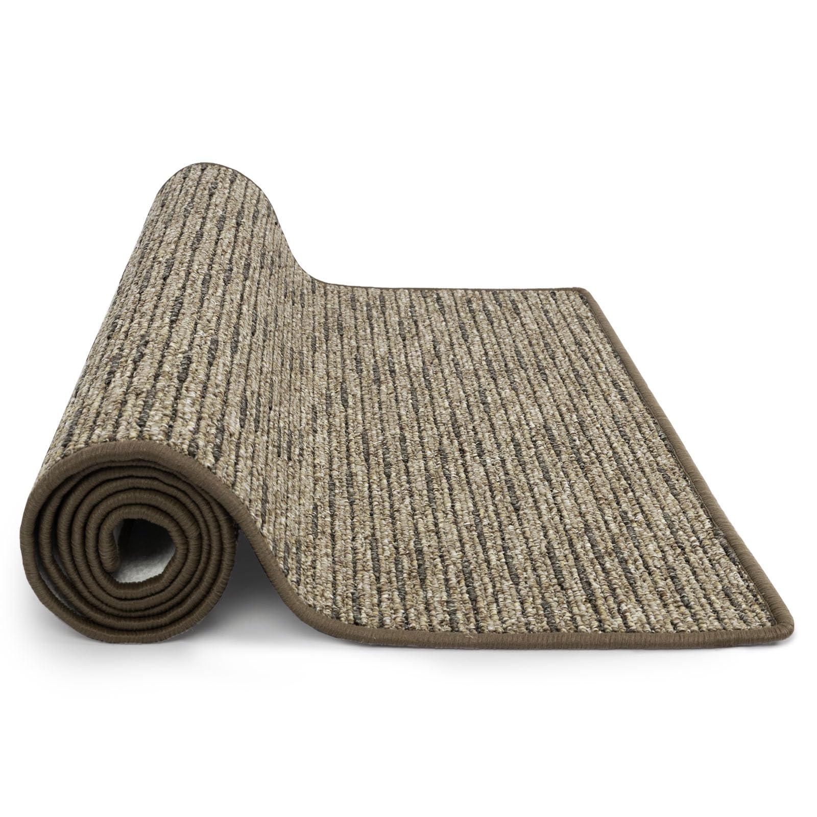 KARAT Alfombra de pasillo Geneva a medida, se vende por metros, pasillo, cocina, pasillo y salón (67 x 250 cm, marrón claro)