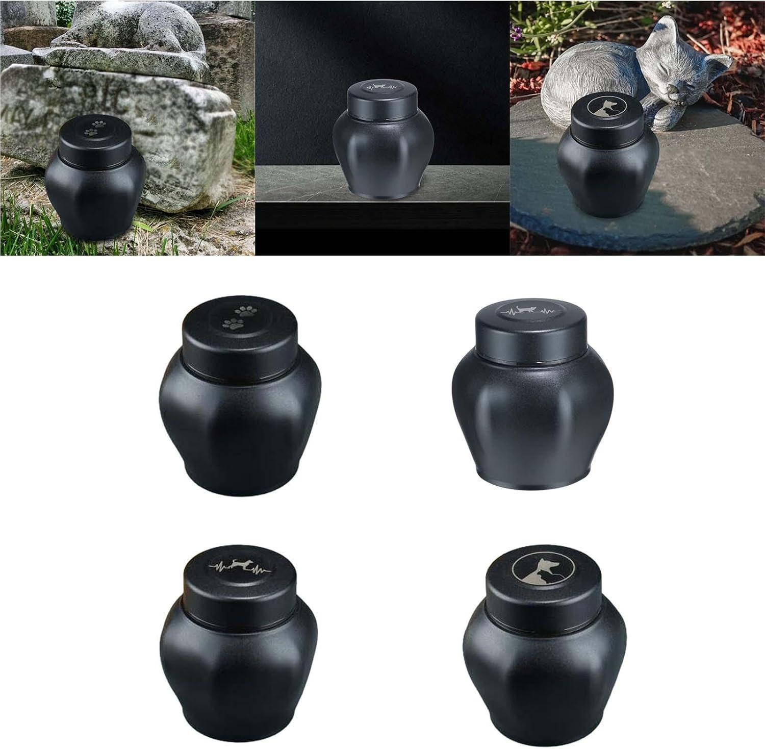 Small Dog Urn for Ash Durable Dogs Cats Ash Holder Memorial Keepsake Urns for Rabbit Small Animals Kitten Puppy Bunny,C