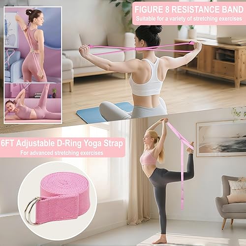 Miniatura 4 de Kit esencial de yoga y pilates para mujer, kit de pilates Better Me para entrenamientos en casa con anillo de pilates y juego de pelotas, bandas de