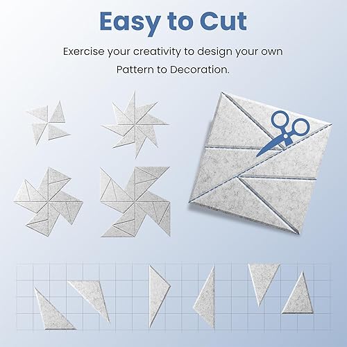 Miniatura 6 de Paquete de 22 paneles acústicos con autoadhesivo, paneles de espuma a prueba de sonido, paneles de sonido de alta densidad, paneles de pared