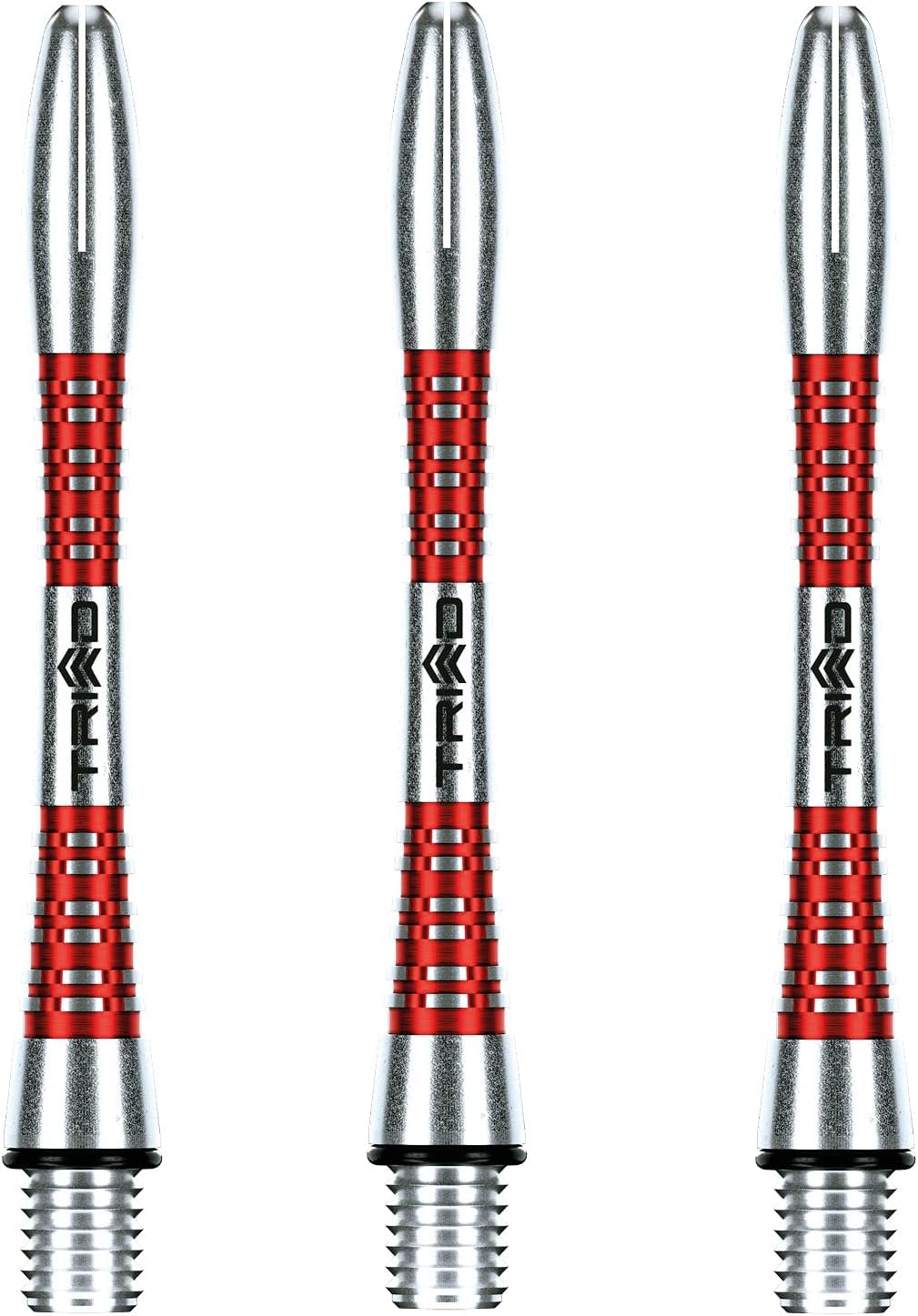 Winmau Triad アルミニウム ブラック 中間ダーツステム - 1パックに1セット (合計3本のシャフト)