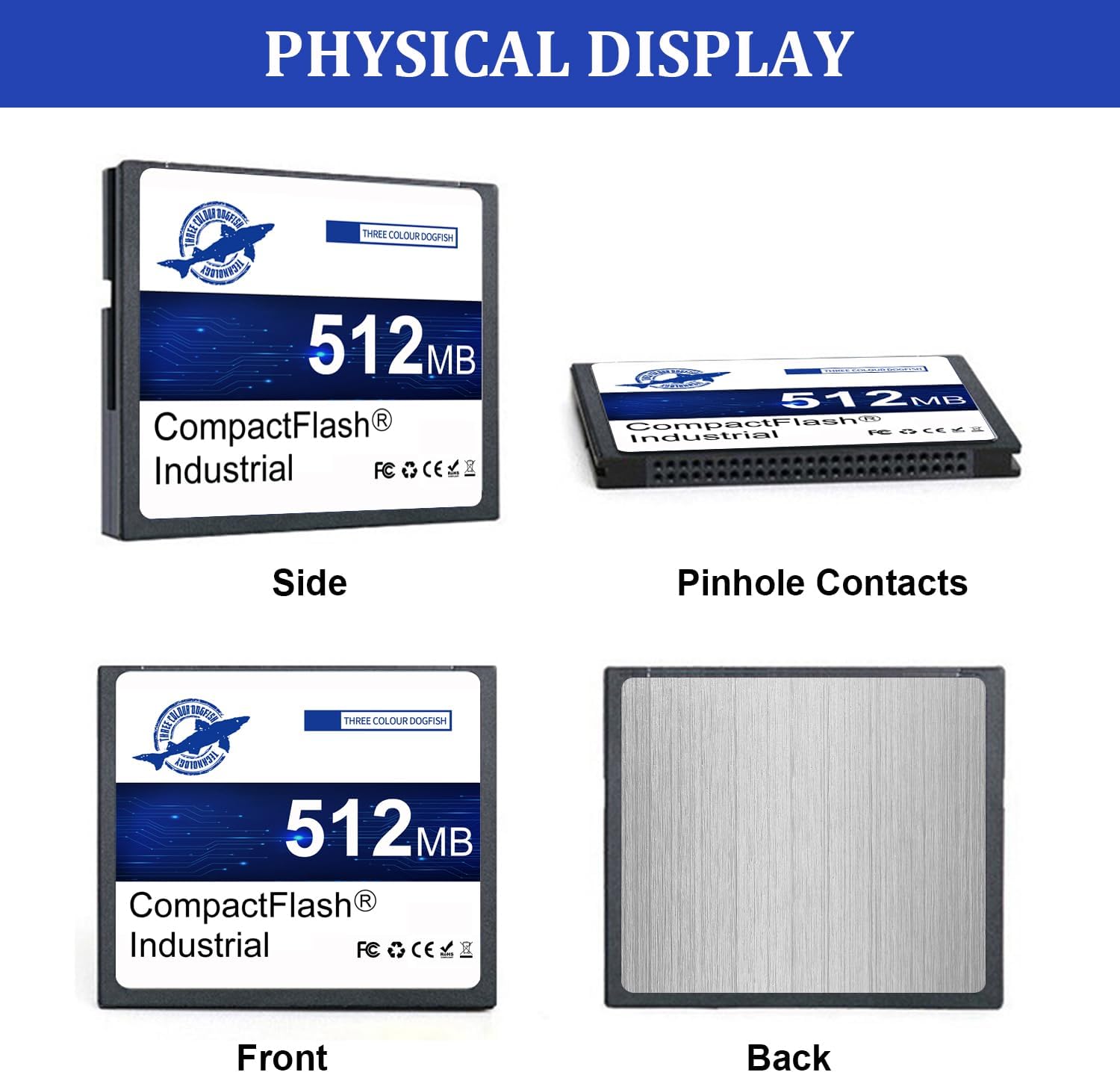 Dogfish Compact Flash Memory Card 512MB Industrial CF Type I Card FAT16 for Industrial Equipment and Vintage Digital Cameras - Image 6