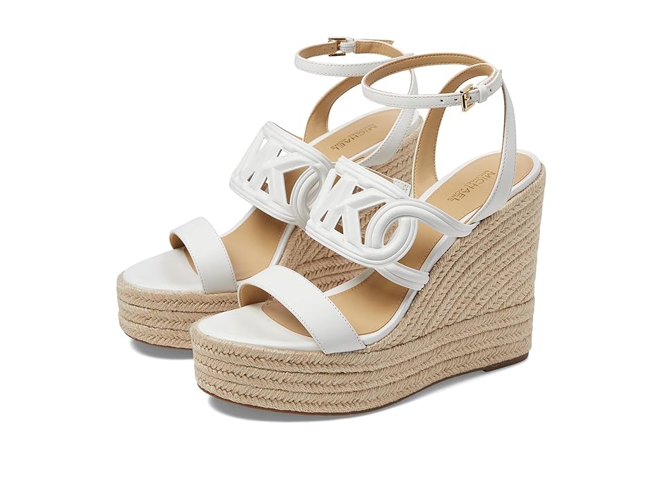 Michael Michael Kors Alma Wedge Espadrille In White