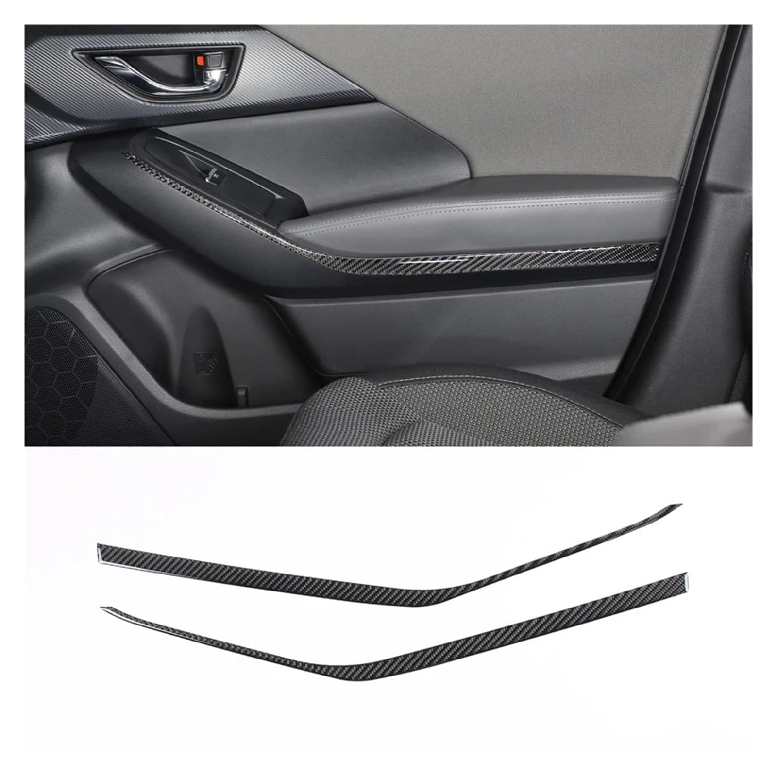 Interior Mouldings for Subaru for Crosstrek 2024 Black Carbon Fibre Car Interior Decoration Trim Frame Stickers Car Accessories Car Accessory(J-b)