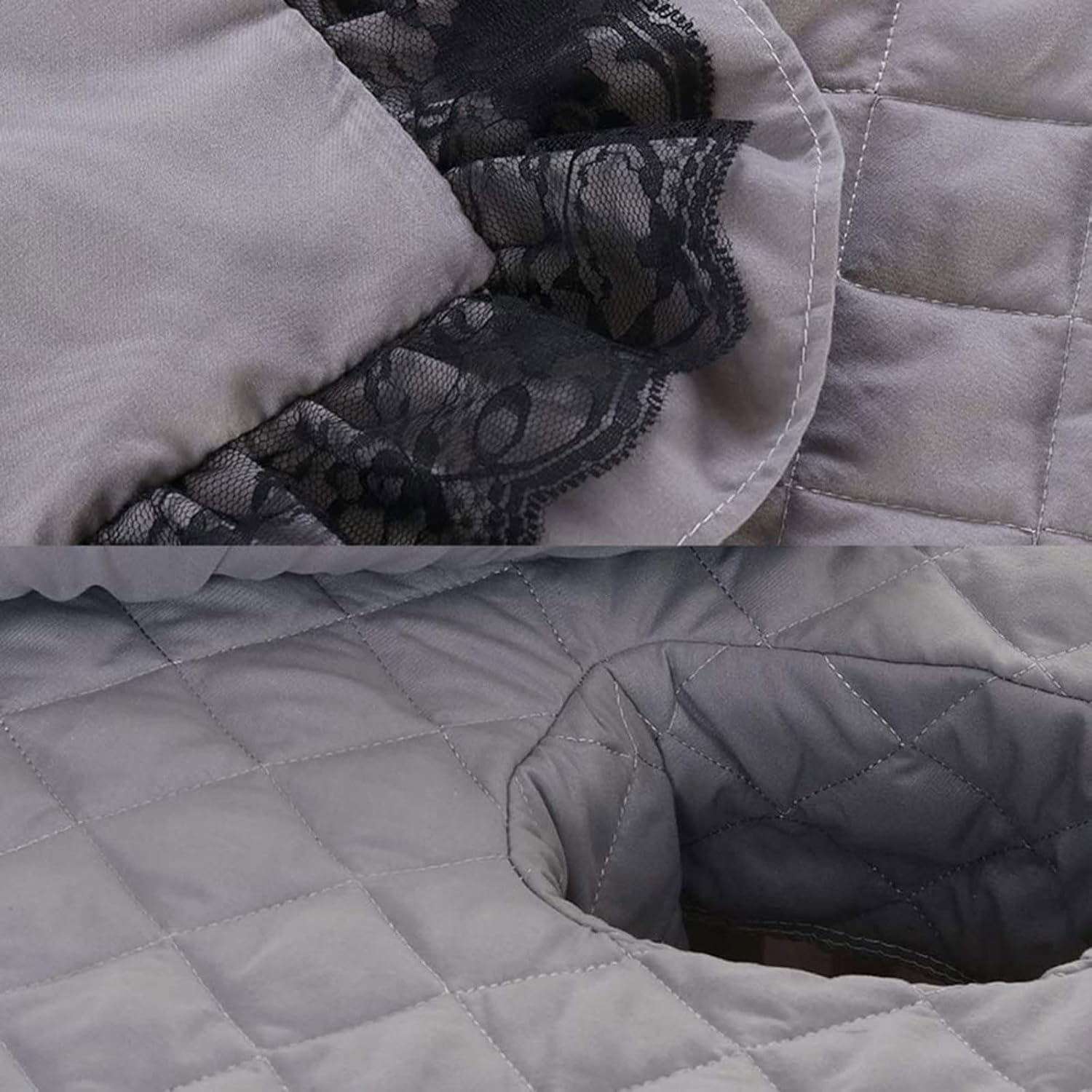 高級】4ピース マッサージテーブルスカート マッサージベッドカバー グレー