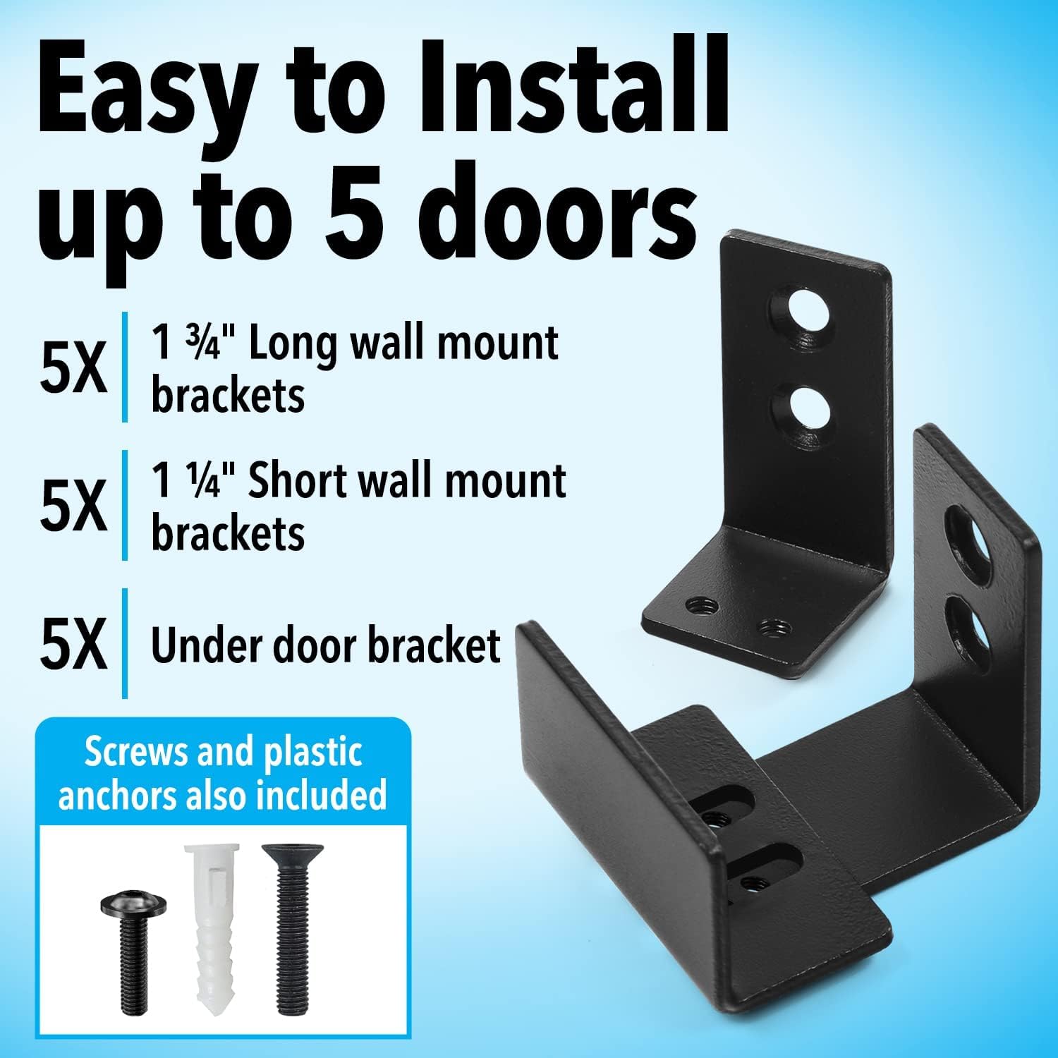 Guida Porta Scorrevole Per Pavimento 4 Pezzi | Binario Regolabile Per Porte | Fai-Da-Te Facile - Foto 8