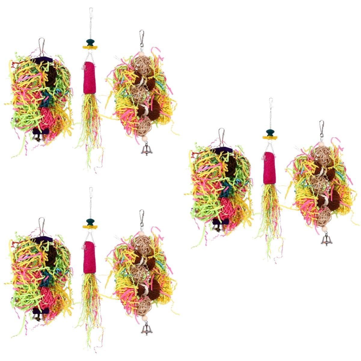 minkissy 9stücke Teiliges Papageien Spielzeug Hängendes Kauspielzeug Aus Naturholz Für Vögel Kreatives Design Zur Reduzierung Von Langeweile Installieren Sichere Materialien Für