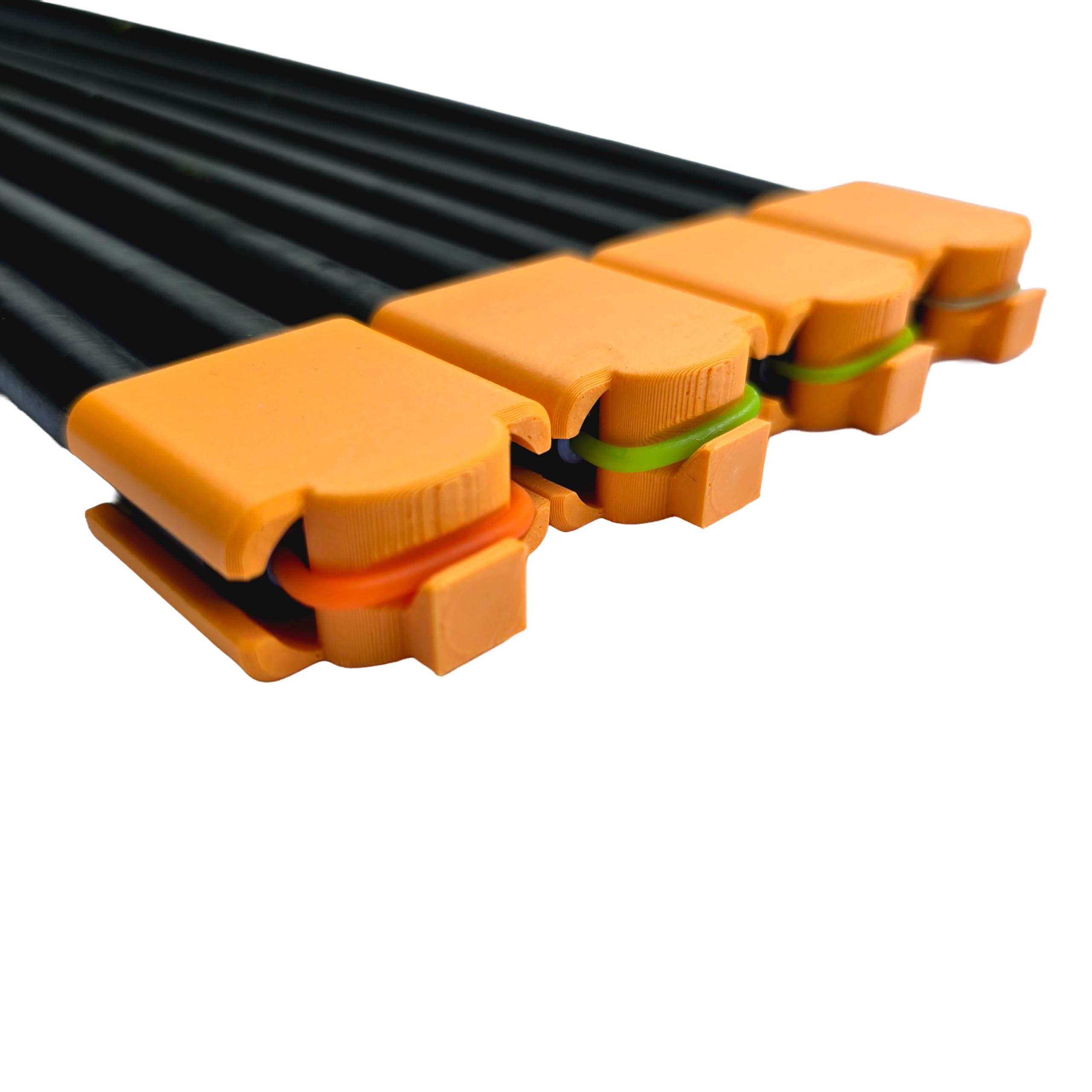 Fishing Top Kit Protector and Elastic Saver (8, Orange)