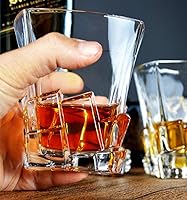 Vista 2 de Juego de 6 vasos de whisky de cristal de alta calidad, grandes sin plomo, vasos de degustación de vidrio escocés para beber whisky irlandés
