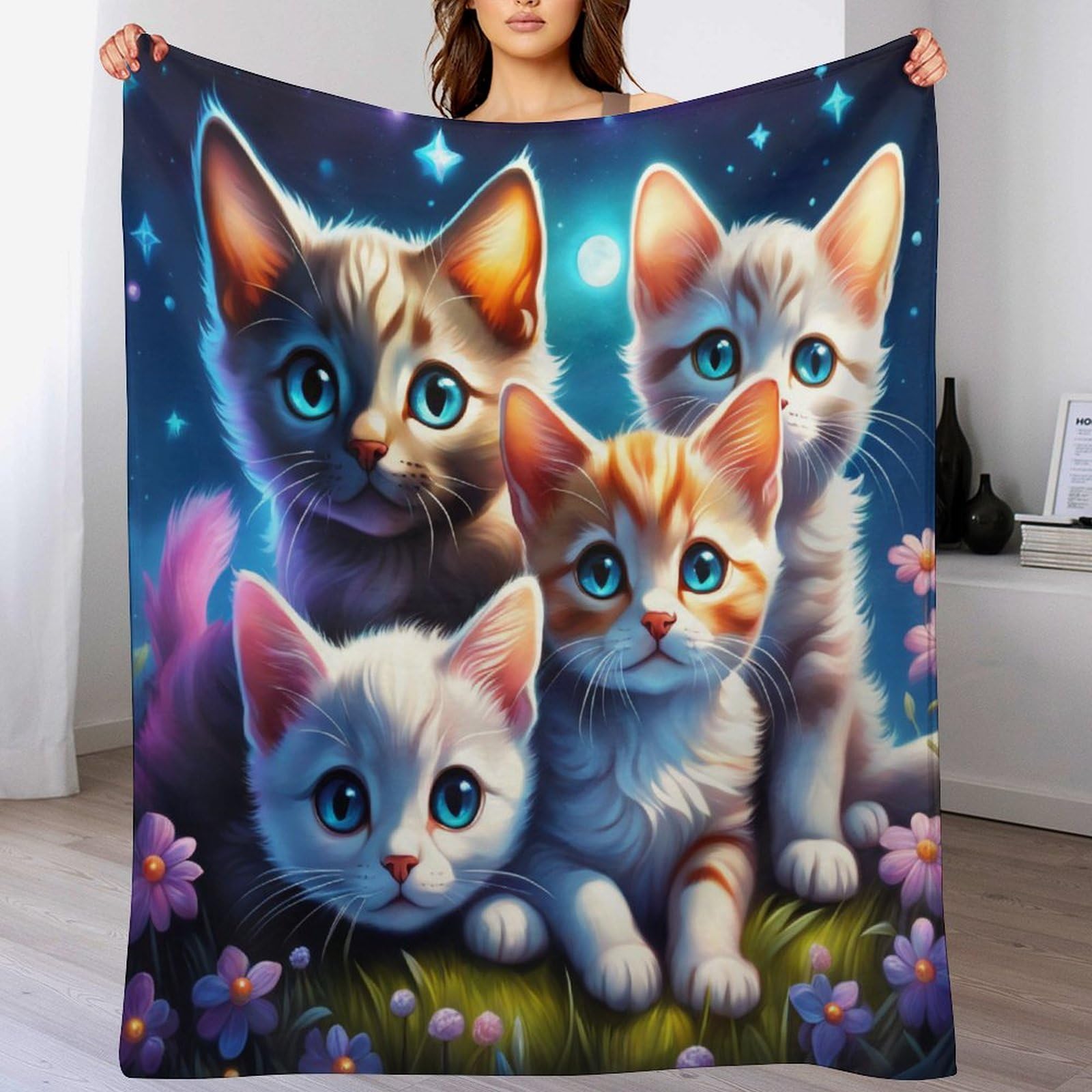 Couverture chat mignon pour apporter douceur et réconfort dans votre lit