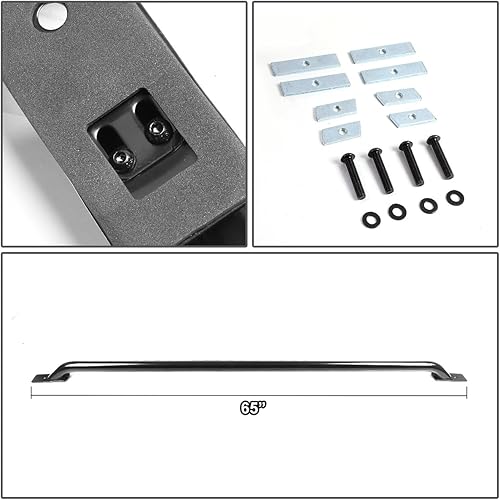 Miniatura 4 de DNA MOTORING RAIL-001-BK - Par de rieles para caja de camioneta 92-11 Ranger Tundra de 6 pies, color negro