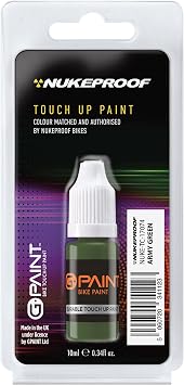 Nukeproof Bike Touch-Up Paint - ARMY GREEN - GPaint 10ml Bottle - Touch-Up Paint Kit for Scratched or Chipped Bike Frames - GPaint Bike Paint