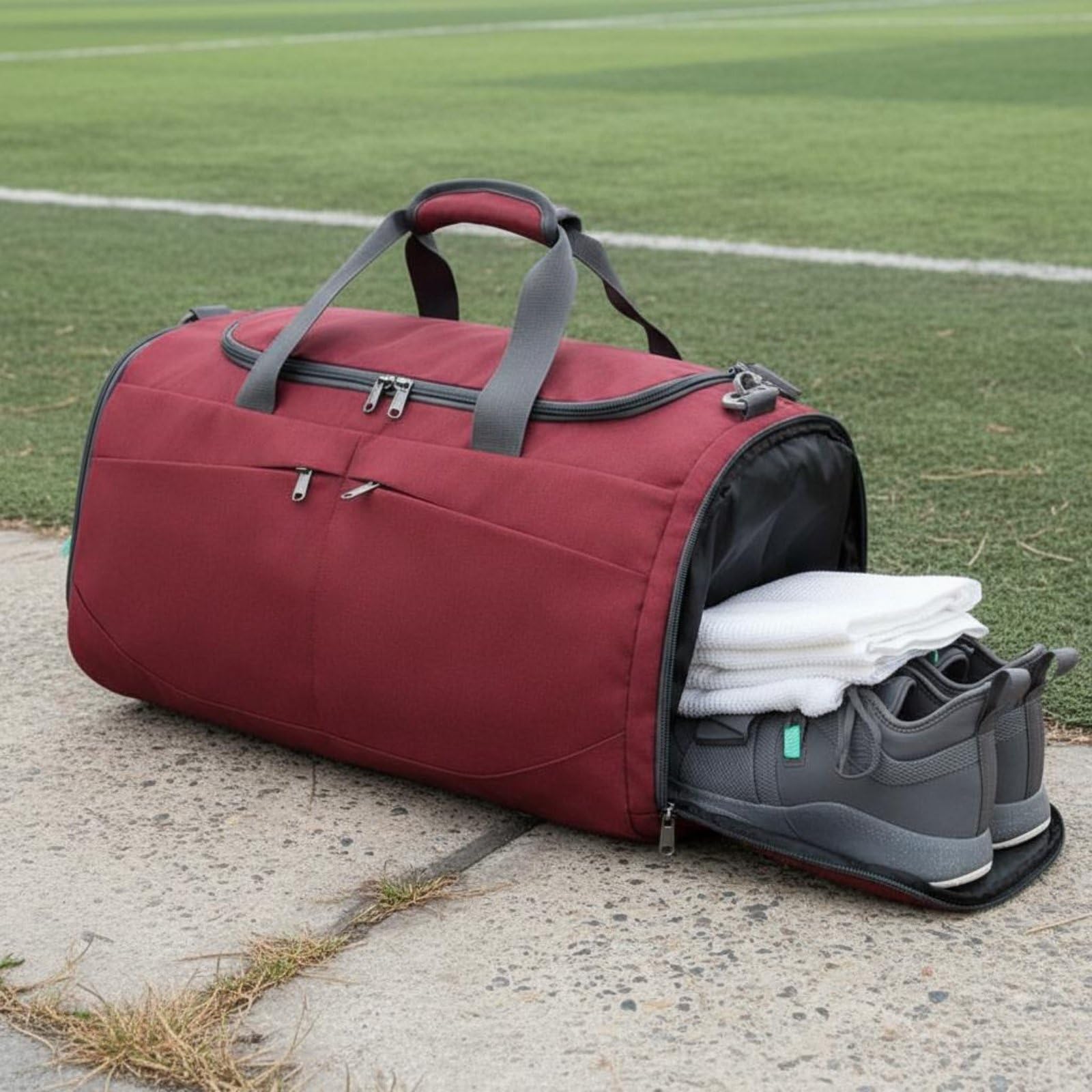 Baoblaze Borsone Sportivo da Viaggio Zaino Borsa Palestra Borsa Trasporto con Tracolla E Manici Comodi Materiale Oxford Poliestere Confortevole Adatto per