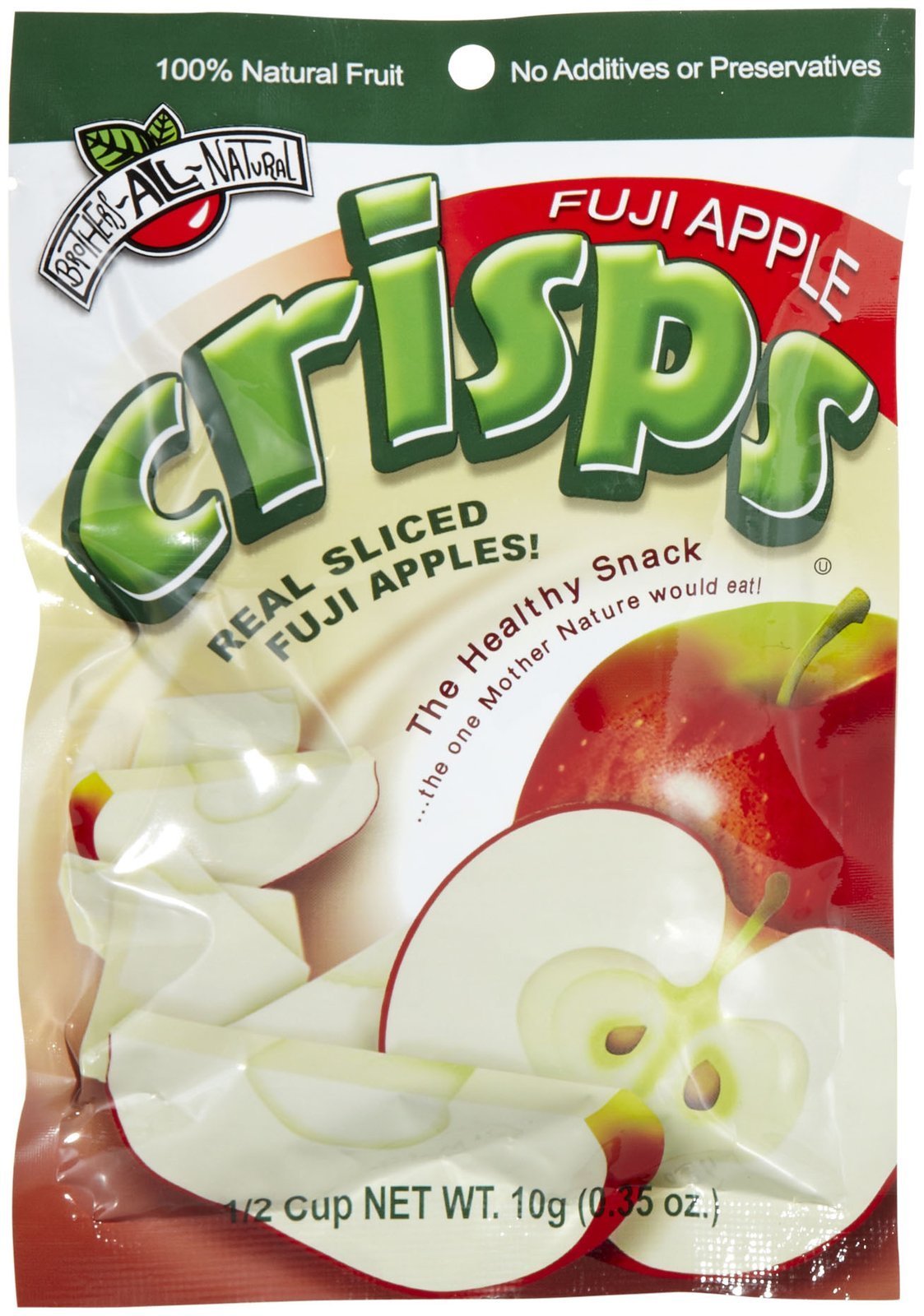 Brothers-ALL-Natural Freeze-Dried Fuji Apples Fruit Crisps (12 Serve Bags, 4.23oz/120g)
