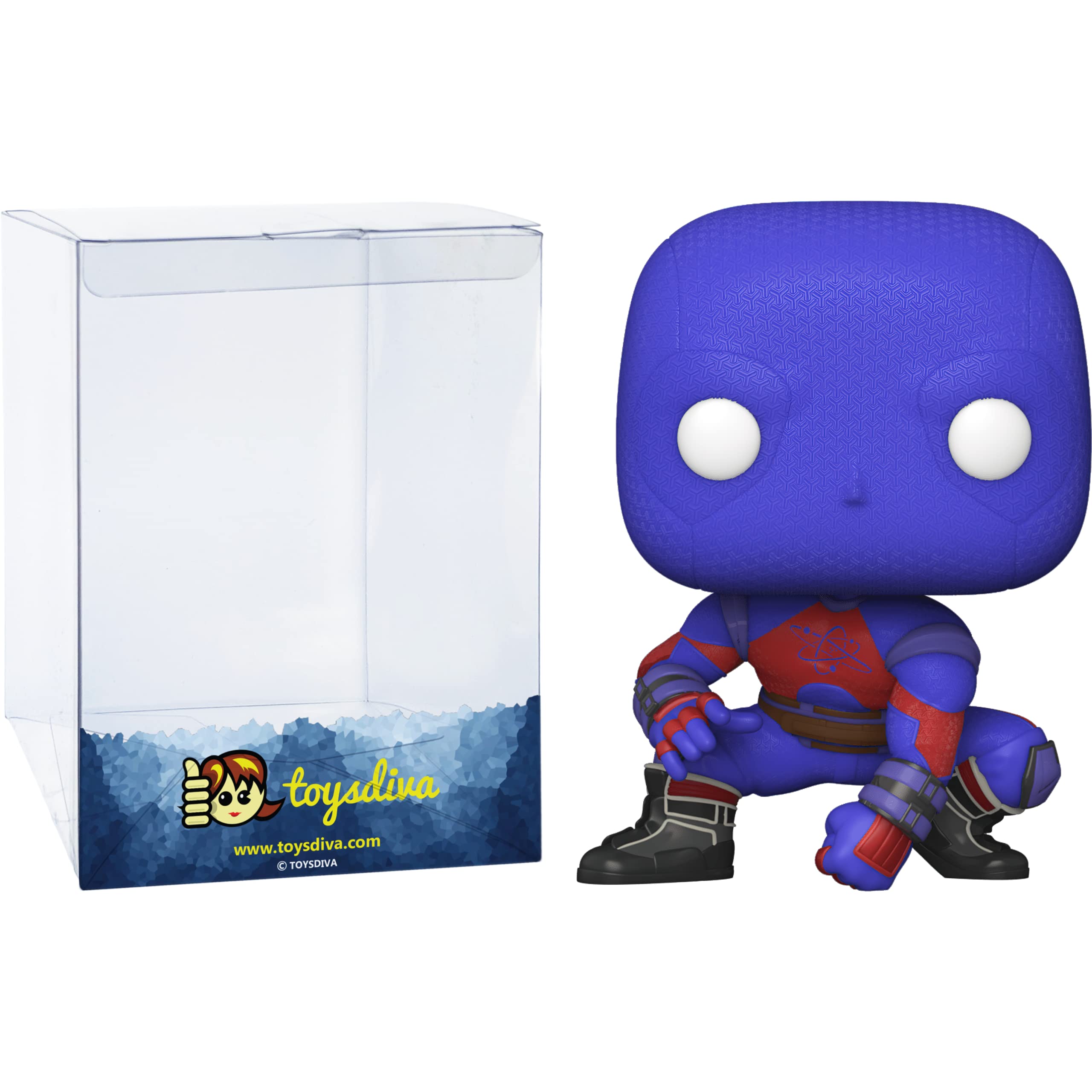 Atom Smasher: P o p Heroes - Figura de vinilo con 1 protector gr fico compatible con ToysDiva (1233 - 64190 - B)