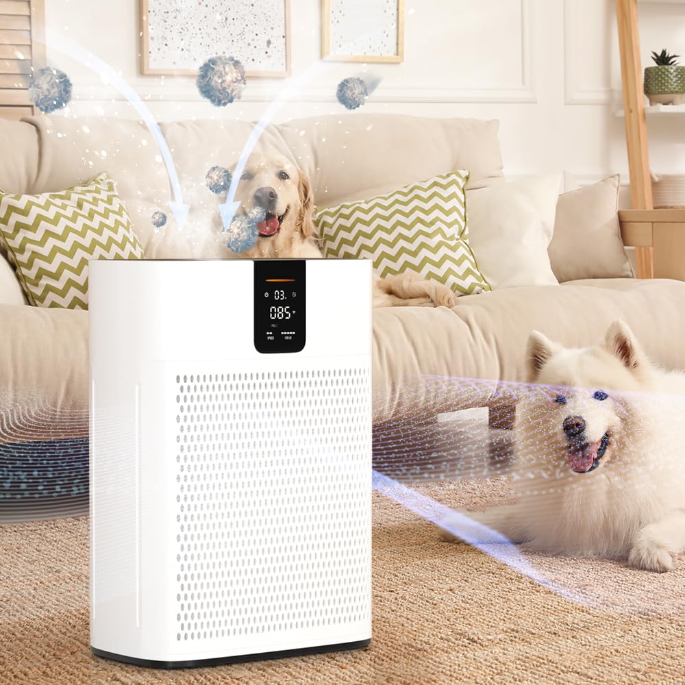 Purificateur d'air HEPA 15 dB connecté avec application et mode automatique intelligent
