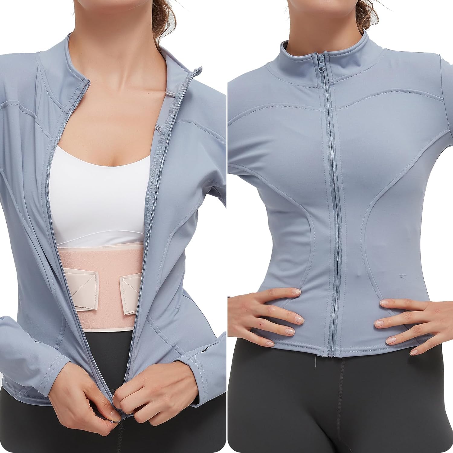 Rückenstützgürtel Ultra-dünner & Unsichtbarer Rückenstützgurt für Damen, Rückengurt Nierengurt Bauchgurt Atmungsaktive Lendenstütze für Alltag, Büro, Sport und Haushalt, Diskret unter Kleidung
