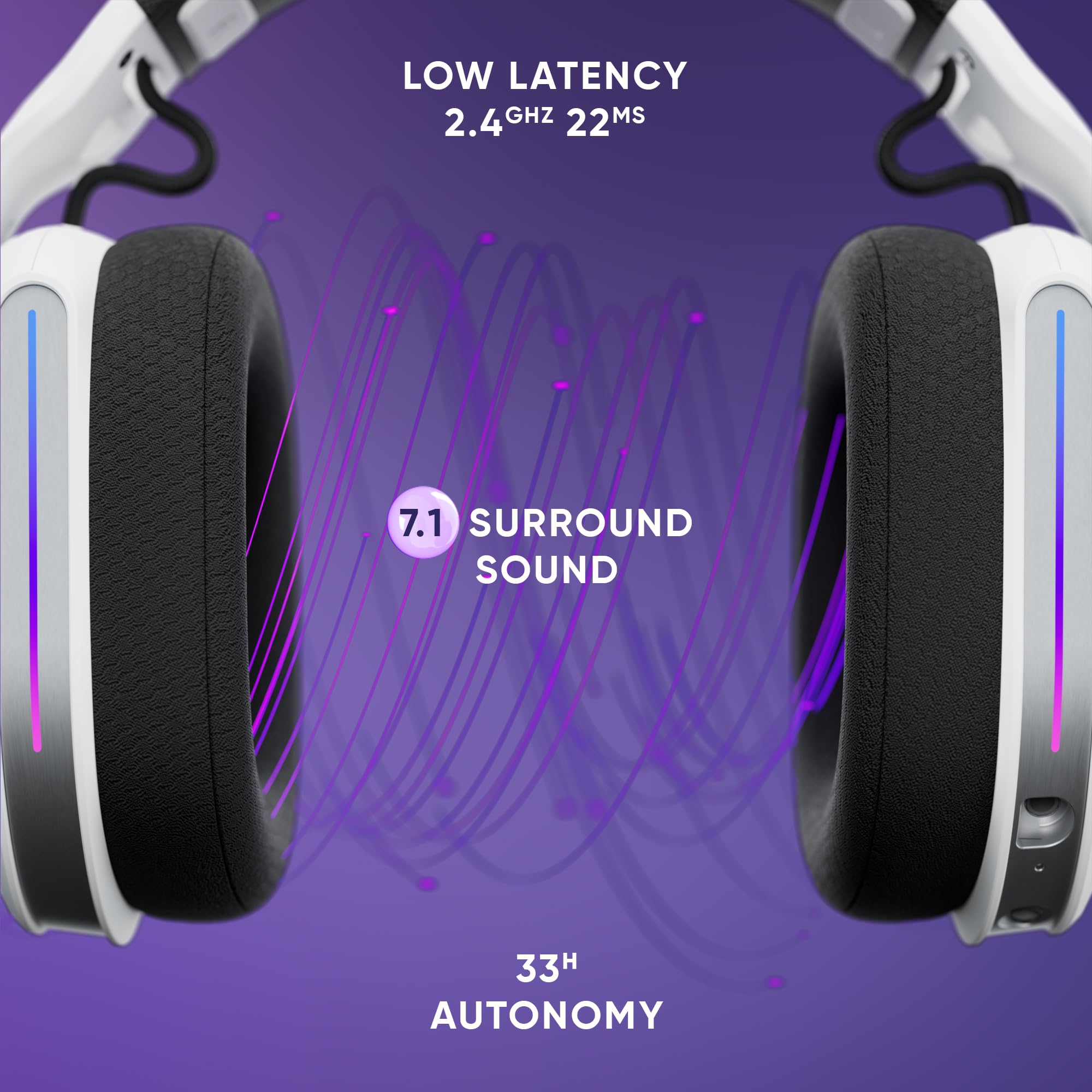 Polaris Wireless Gaming Headset Celestial White
