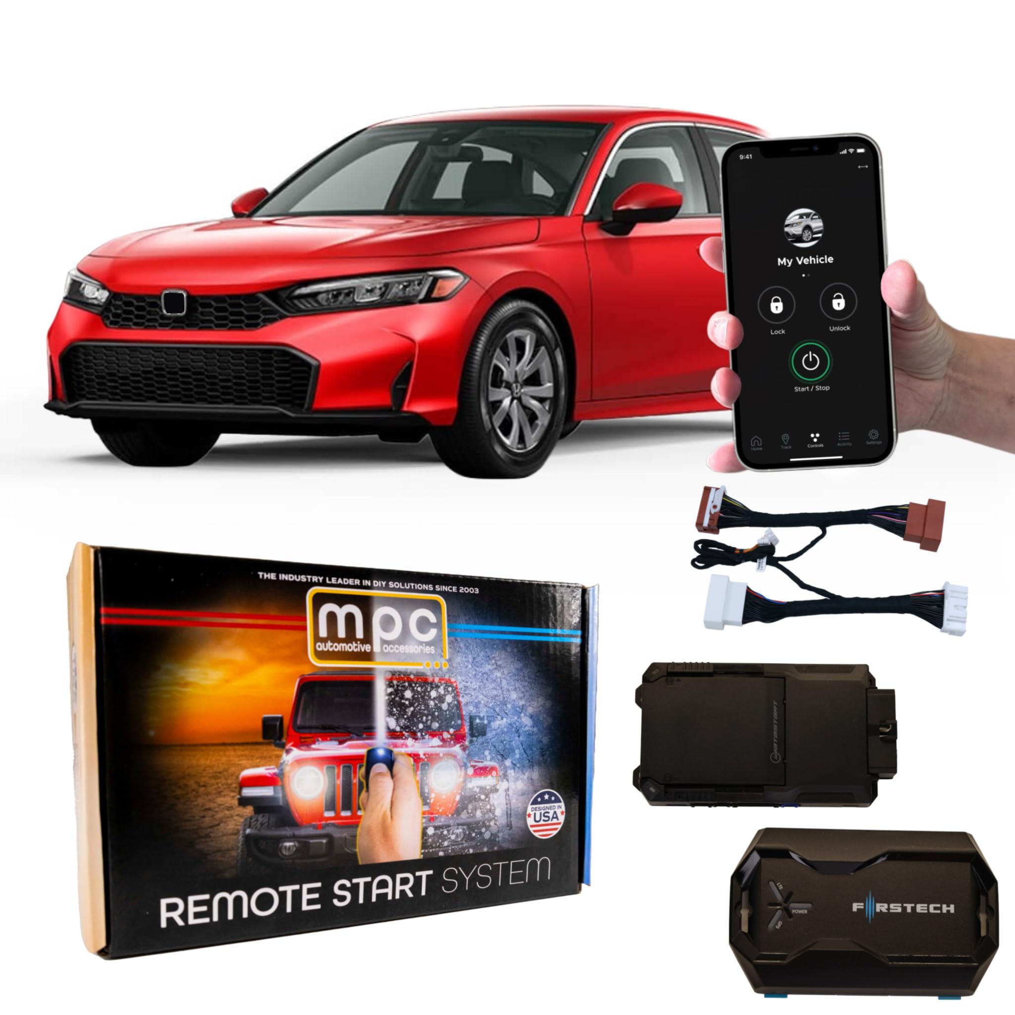 MPC Remote Start Kit Compatible with Honda Civic 2022-2025 || Phone App Control Included || Plug and Play || No Wire Splicing || USA Tech Support