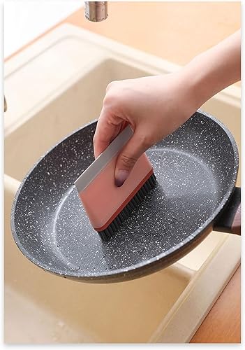 Miniatura 8 de 2 piezas de mini escobilla de limpieza para fregadero de cocina, multiusos, herramienta de limpieza 2 en 1 para mesa, baño, espejo, limpiaparabrisas
