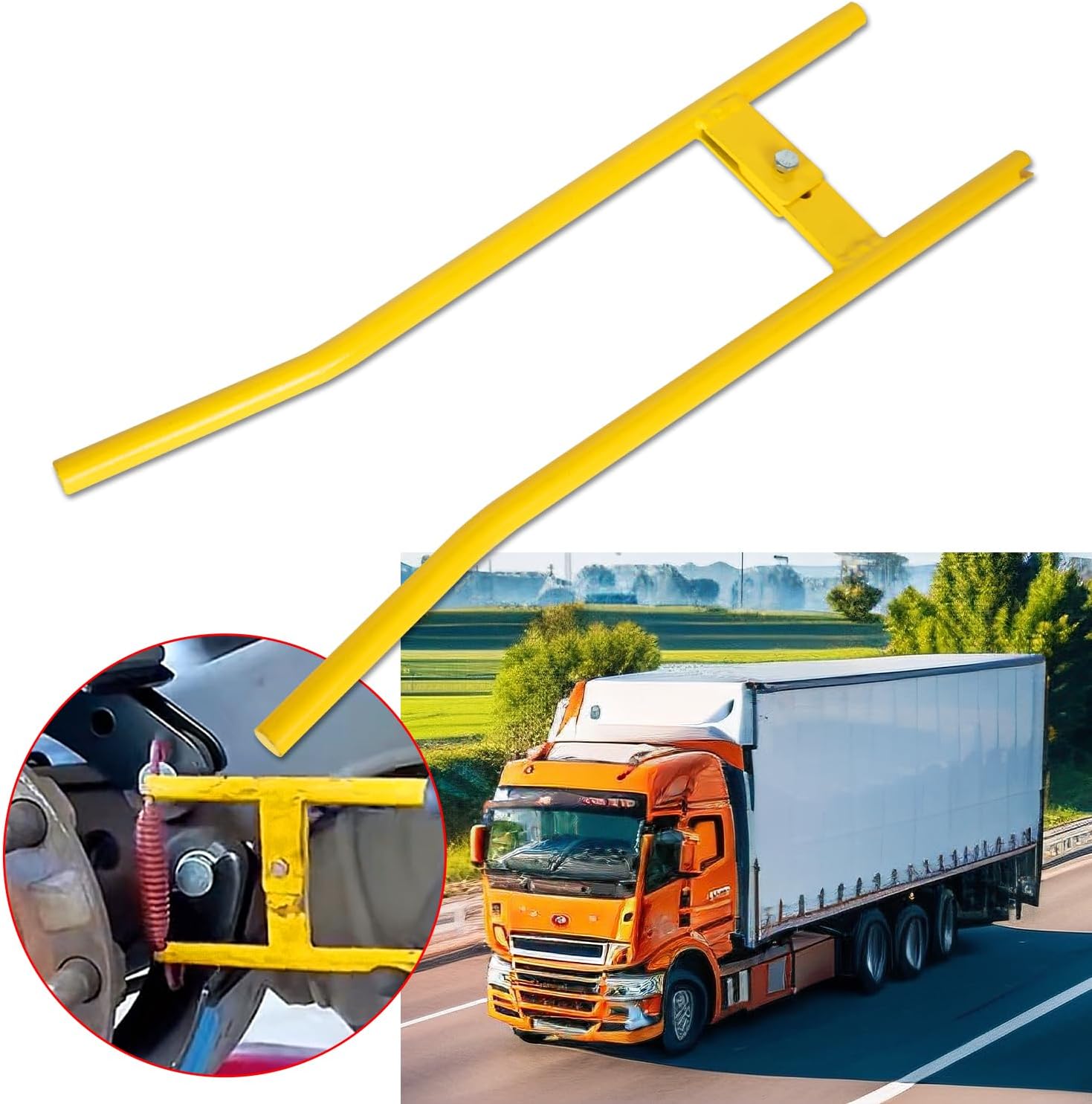 CST800 Heavy Truck Brake Spring Tool， Replacement Truck Brake Spring Tool Slack Adjustable -Yellow