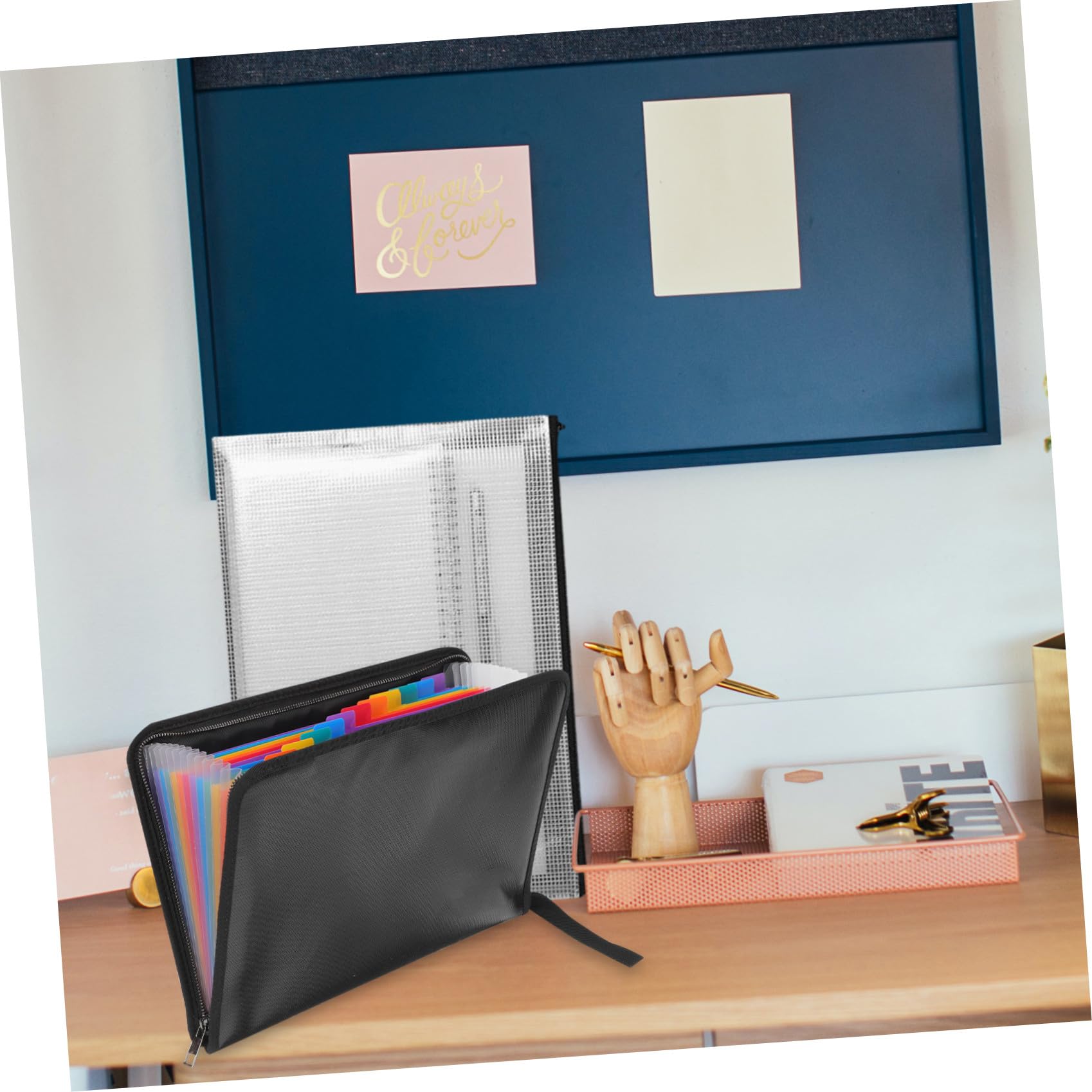 Borsa Portadocumenti e Ignifuga Organizer per Documenti Importanti Classificatore per Lettere Estratti Conto e Foto Realizzato in Composito e Materiale in Pvc