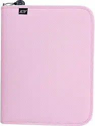 Fichário Escolar, Sweet, com Zíper, Rosa com Estojo + Divisórias, 96 Folhas, ACP