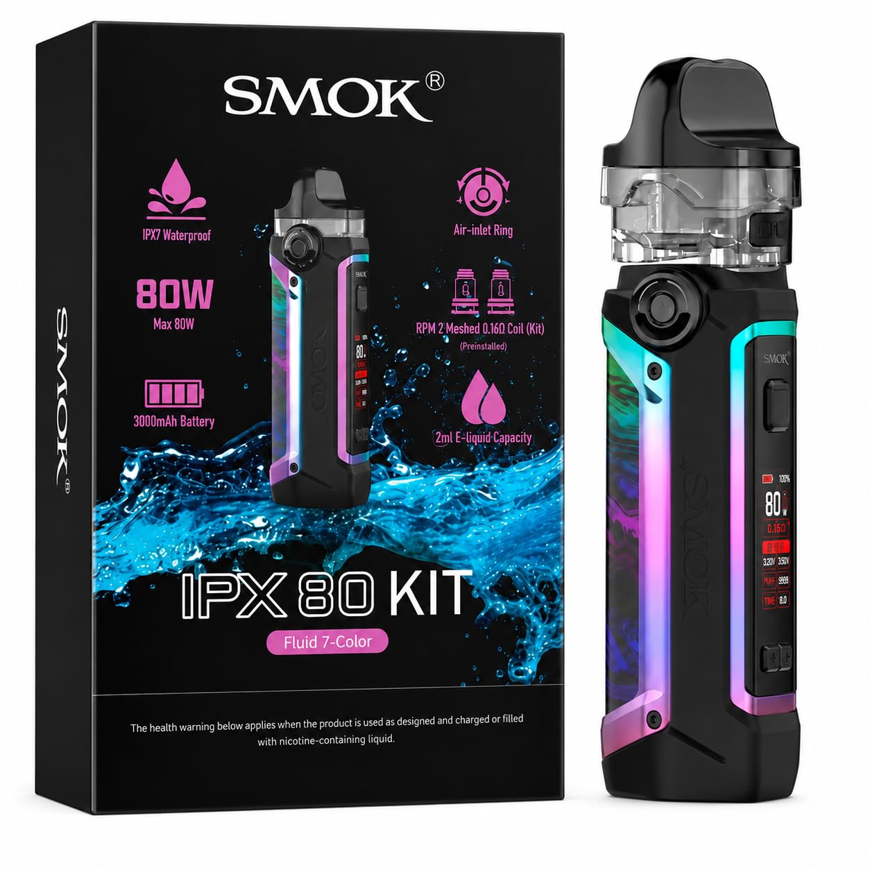 SMOK IPX80 Vape Kit [Fluid 7 Colour]