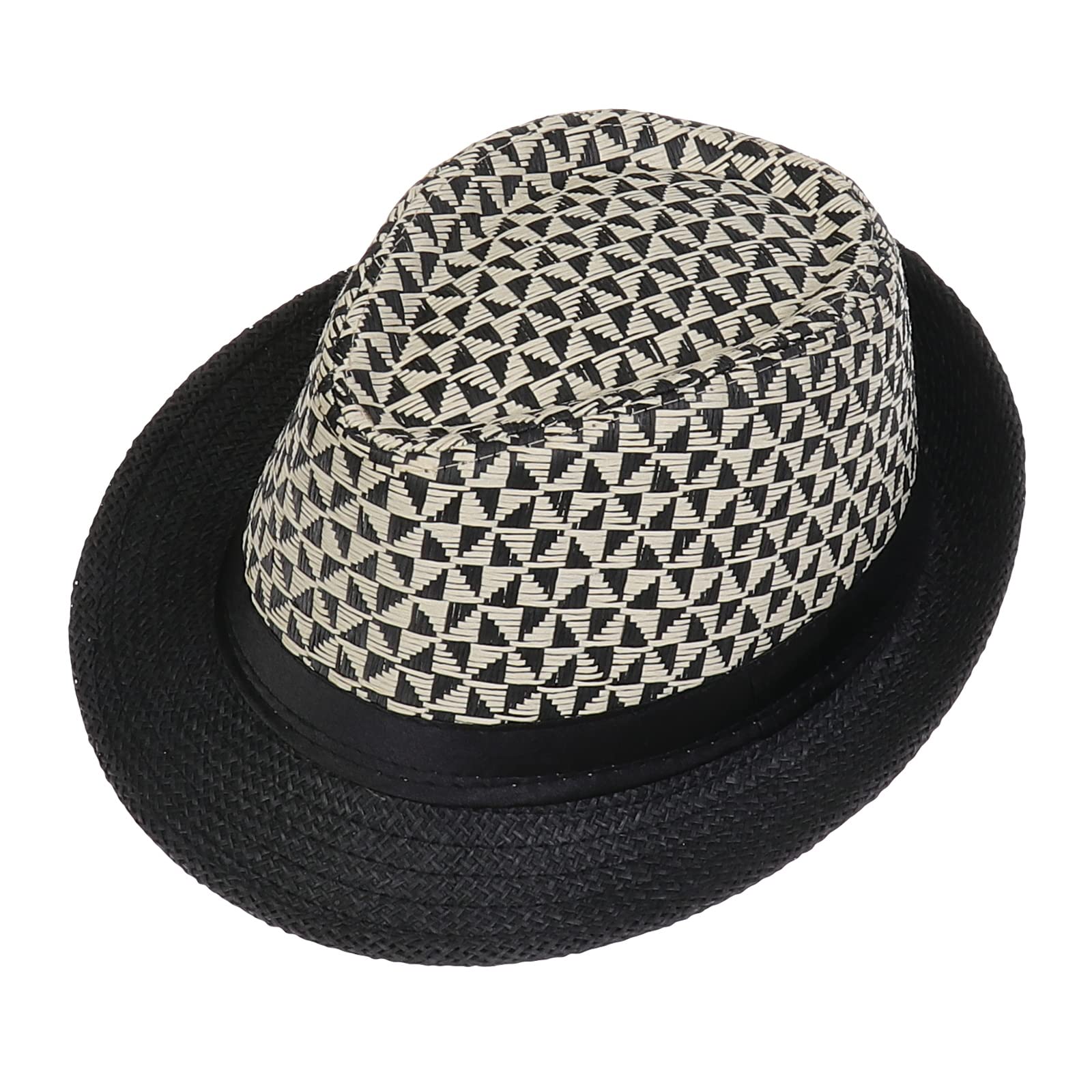 JK Home Sombreros hawaianos de paja Fedora para hombres y mujeres, unisex, Trilby Panamá, verano, sol, jazz, disfraz, gorra de fiesta