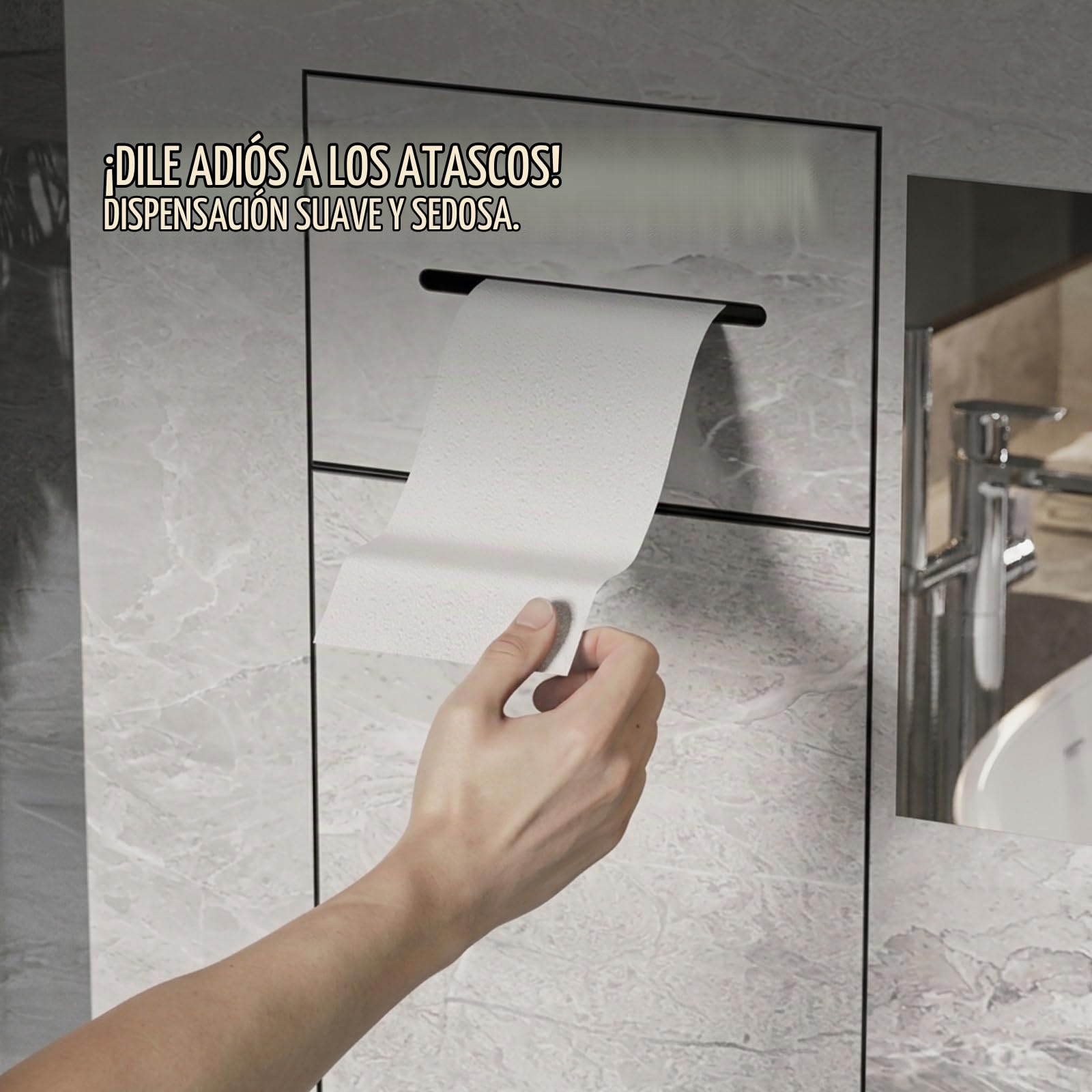 Nicho Empotrado para portarrollos de Papel higiénico con Papelera Oculta, de Acero Inoxidable 304, para baño, Resistente al Agua, 2 en 1