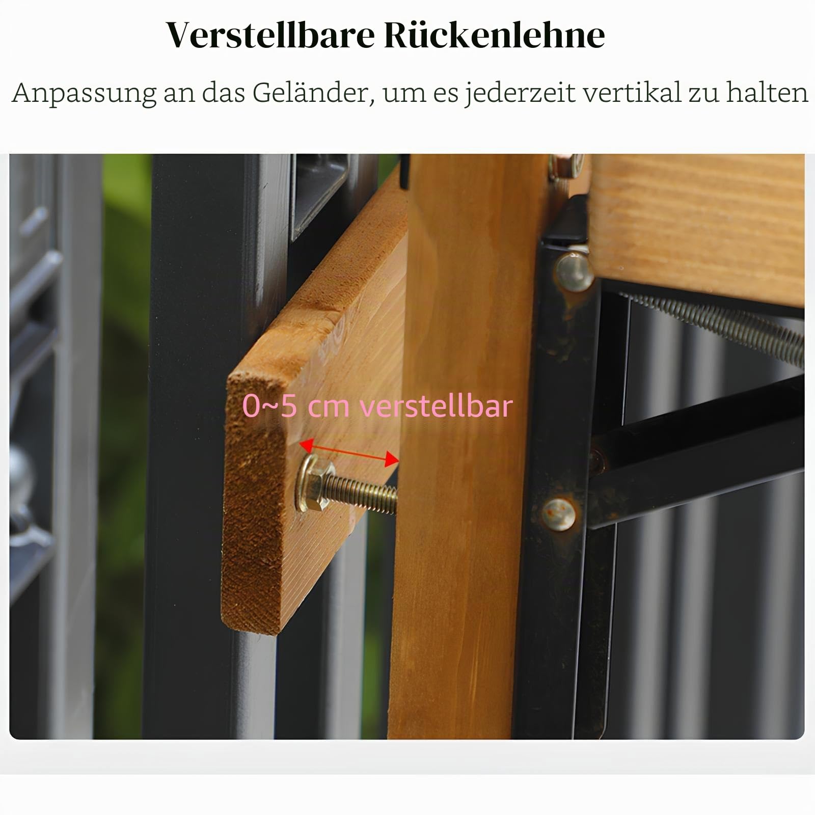 Hängetisch Für Balkongeländer, Balkon-Stehtisch Für Geländer, Balkonhängetisch Klappbarer, Verstellbarer Terrassen-/Gartenbaluster(90 * 30cm)