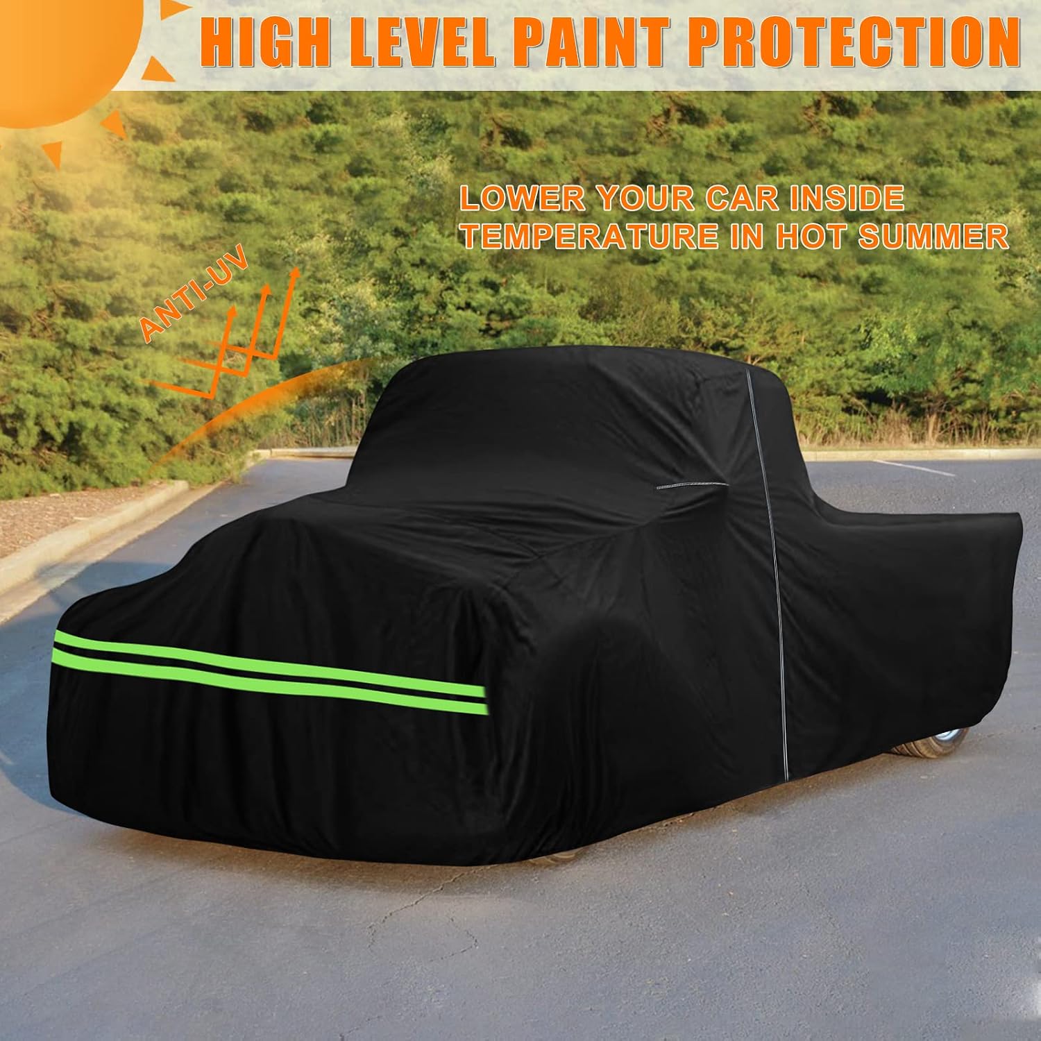 Waterproof Car Cover Replace for Ford F1 1948-1952 & F100 1953-1956 2 Door Regular/Standard Cab Short Bed 6.5ft,All Weather Classic Truck Covers with Zipper Door for Snow Rain Protection
