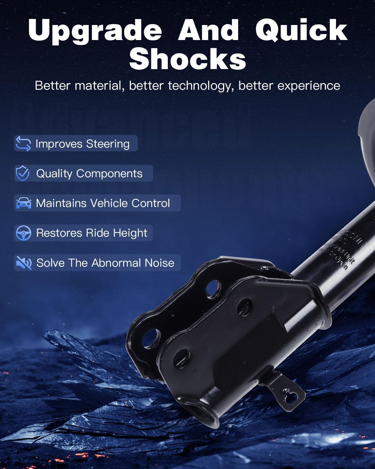 ECCPP Shocks Struts Front Shocks Absorbers Struts for 2007-2009 for Ford Edge,2007-2009 for Lincoln MKX 334644 334645-2pcs shocks