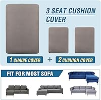 Vista 183 de H.VERSAILTEX 2025 New Sectional Couch Covers 8 Pieces Stretch Sofa Covers for Sectional Sofa Set Separate L Shaped Couch Cover for Both Left/Right