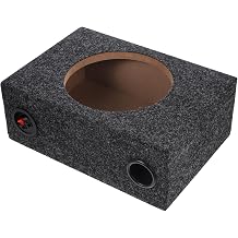 SOLUSTRE 8 Inch Sealed Carpeted Subwoofer Enclosure for Single Cab Trucks DIY Car Audio Speaker Box Compatible Car Audio Systems Deep Bass Sound