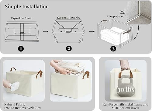 Miniatura 3 de StorageWorks Contenedores de almacenamiento para estantes y contenedores de almacenamiento estrechos, cestas pequeñas para organizar