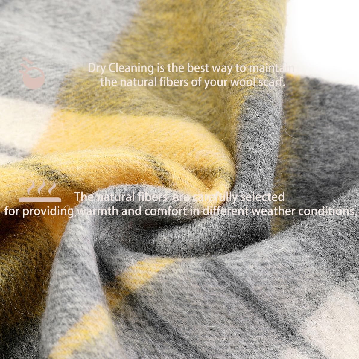 Wool Winter scarf Plaid scarf Soft Warm Tartan checkered Striped Fashion Scarf Classic for Women Men Scarves - Image 4