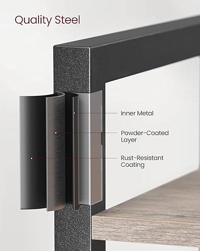Miniatura 14 de VASAGLE Estantería de 6 niveles, estantería con marco de acero, estante para libros para sala de estar, oficina en casa, estudio, 11.8 x 15.7 x 73.2