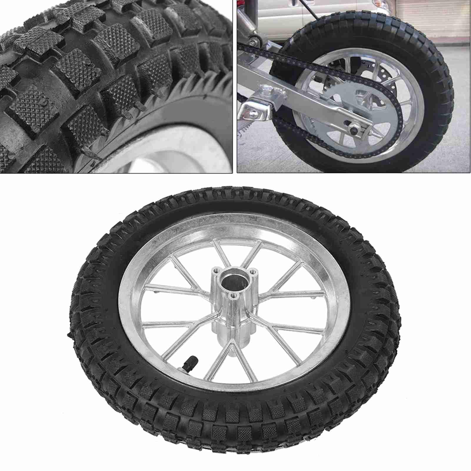Pneu Moto 12 1/2 X 2.75,Pneu De Moto,Roues Et Pneus De Sports Motorisés,Roue De Pneu Arrière Avant De Moto De 12,5 X 2,75 Pouces Avec Jante Compatible Avec Le Mini Vélo De