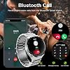 Erkek akıllı saat, Bluetooth çağrıları, fitness izleme, nabız, kan oksijen, uyku izleme, sağlık saati, IP68 su geçirmez, Android iOS için iş akıllı saati (gümüş)