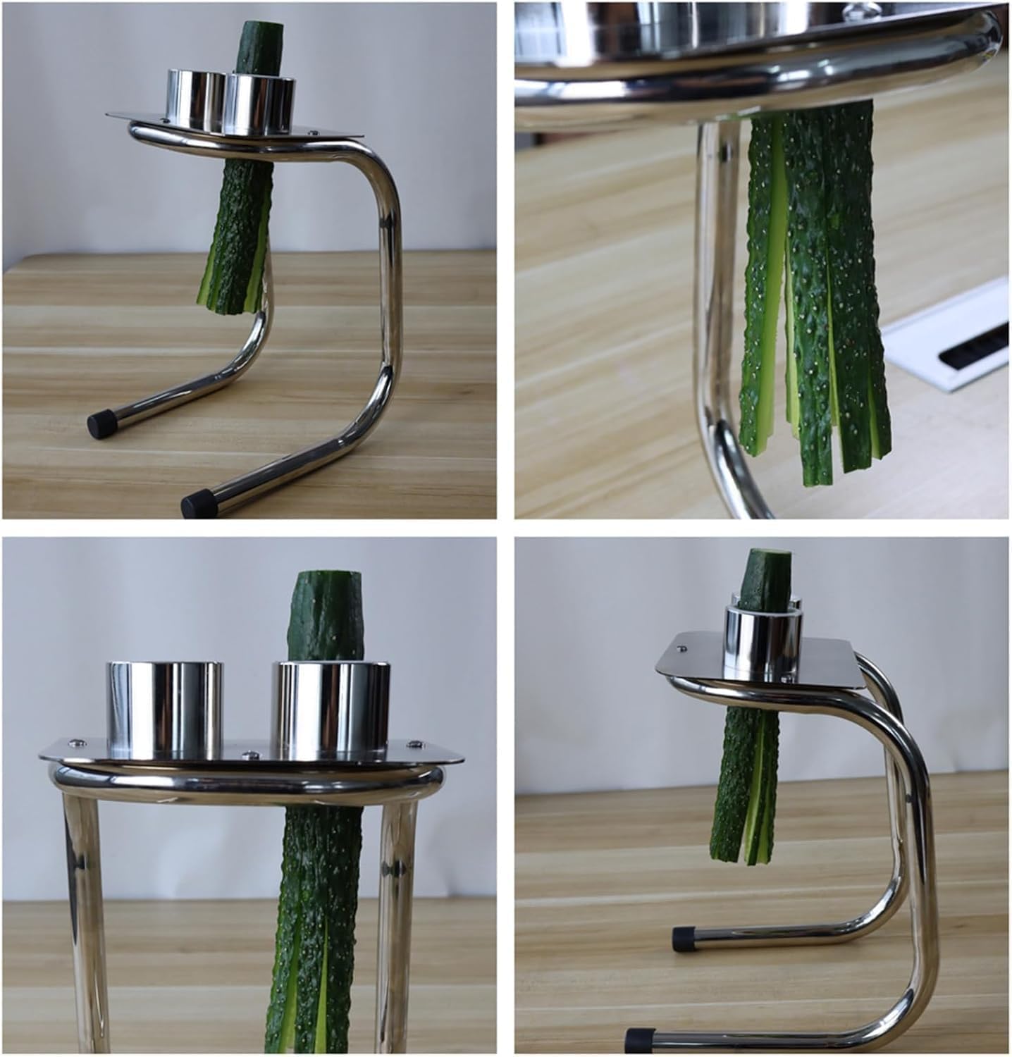 Affettatrice manuale per carote e cetrioli, con 2 lame, 10 fette/min, diametro 45 mm, per sushi, insalata e preparazione di pasti