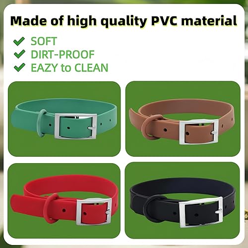 Miniatura 4 de Juego de correa de collar para perro, ajustable, fuerte, resistente a la suciedad, desodorización, impermeable, fácil de limpiar, collares suaves
