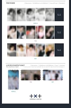 K-POP・アジア txt FREEZE LIMITED PHOTO TICKET TXT 2nd Album The Chaos Chapter Freeze OFFICIAL PHOTO CARD