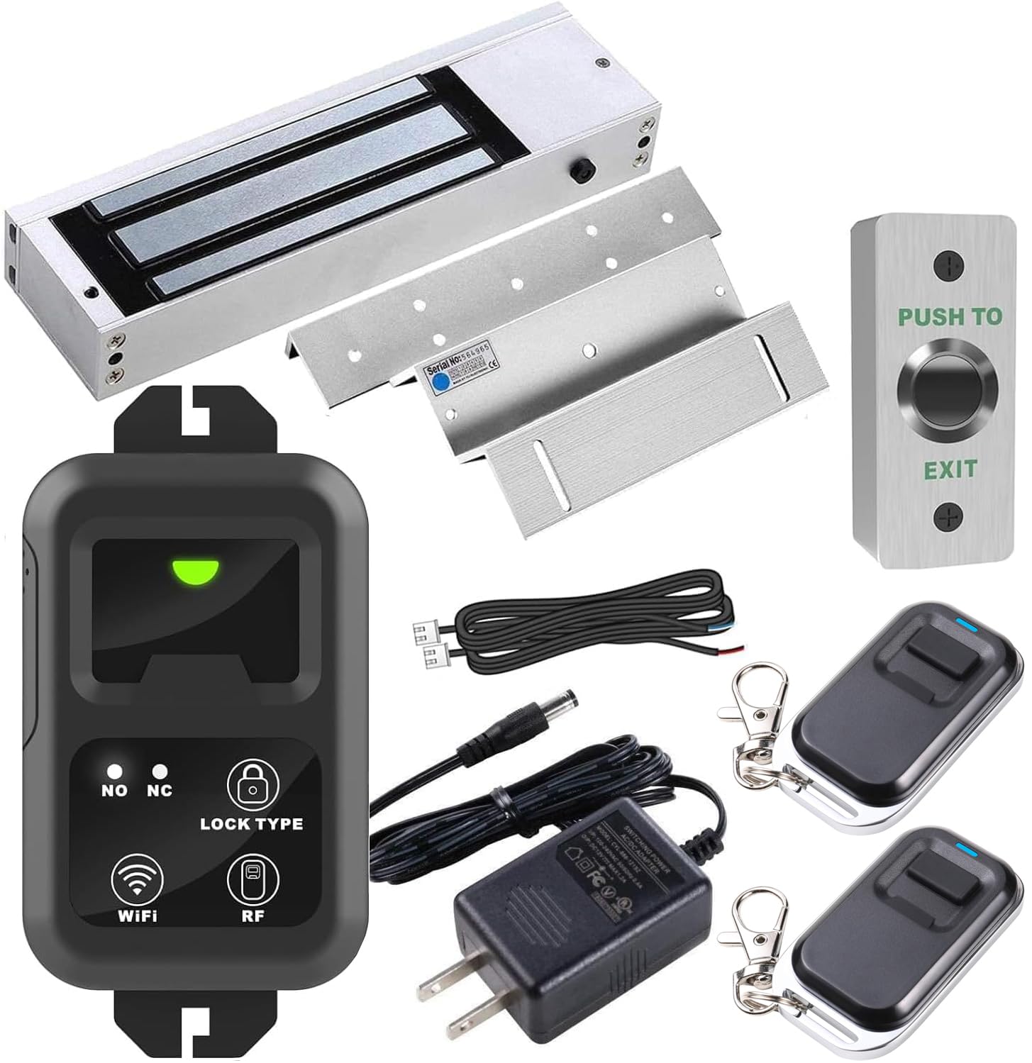 UHPPOTE 2.4GHz WiFi Inswinging Indoor 1200LB Kit serratura elettromagnetica porta telecomando e smartphone app controllata